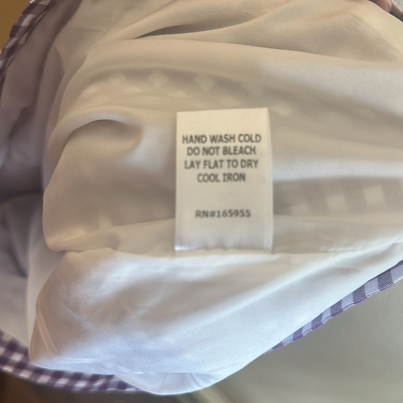 ANNIEWEAR Checkered Shorts Purple White Side Pockets Oversized Womens Size Large - Picture 8 of 8